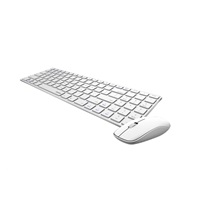 RAPOO set klávesnice a myš 9300M, bezdrátová, Multi-Mode Slim Mouse, Ultra-Slim Keyboard, bílá