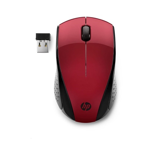 HP myš - 220 Mouse, wireless, red