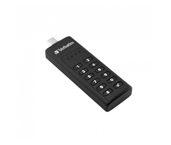 VERBATIM USB C 3.1 Drive 64 GB - Keypad Secure (R:160/W:140 MB/s) GDPR