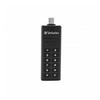 VERBATIM USB C 3.1 Drive 32 GB - Keypad Secure (R:160/W:130 MB/s) GDPR