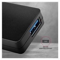 AXAGON HUE-G1C, 4x USB 3.2 Gen 1 SLIM hub, kabel Type-C 14cm