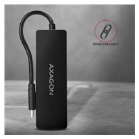 AXAGON HUE-G1C, 4x USB 3.2 Gen 1 SLIM hub, kabel Type-C 14cm