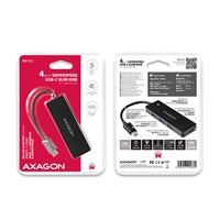 AXAGON HUE-G1C, 4x USB 3.2 Gen 1 SLIM hub, kabel Type-C 14cm