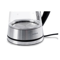 Orava VK-4017 B rychlovarná konvice, 2200 W, 1.7 l, skleněná, LED podsvícení, automatické vypnutí, černá