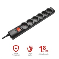 TRUST Surge Protector, Prodlužovací přívod, přepěťová ochrana 6 portů