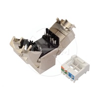 Solarix Samořezný keystone CAT6 STP RJ45 SXKJ-6-STP-BK-SA