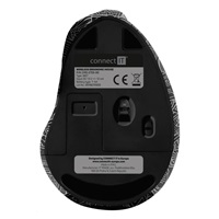 CONNECT IT FOR HEALTH DOODLE ergonomická vertikální myš, (+ 1x AA baterie zdarma), bezdrátová