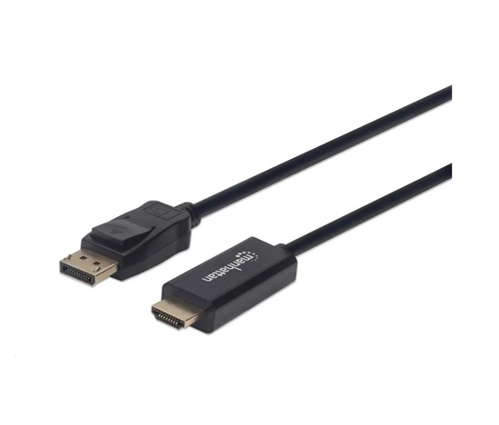 MANHATTAN Kabel DisplayPort na HDMI 1080p, 1m, černý