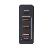 MANHATTAN USB nabíjecí stanice Power Delivery Charging Station – 72 W, černá