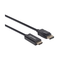 MANHATTAN Kabel DisplayPort na HDMI, 1m, černý