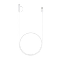 Samsung datový kabel EP-DG930DWE Combo, USB->USB-C/micro USB, 1,5 m, bílá (bulk)