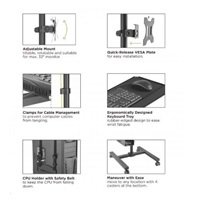Stojan s držákem na monitor a PC - Fiber Mounts AX793