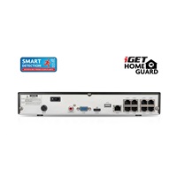 iGET HOMEGUARD HGNVK85304 Kamerový PoE systém se SMART detekcí pohybu, 8-kanálový FullHD NVR + 4x FullHD venkovní kamera
