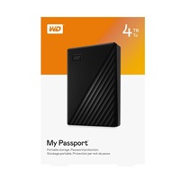 WD My Passport Portable 4TB, Externí HDD, USB 3.0, černá
