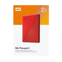 WD My Passport Portable 2TB, Externí HDD, USB 3.0, červená