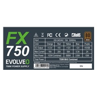 EVOLVEO FX 750 , zdroj 750W ATX, 14cm, tichý, 80+ bronze, bulk, záruka 3 roky