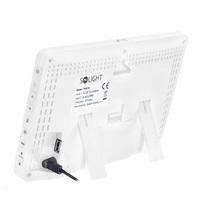 Solight TE81W meteostanice, extra velký barevný LCD, teplota, vlhkost, tlak, RCC, USB nabíjení, bílá
