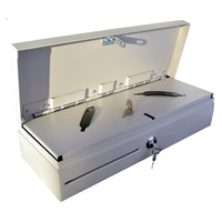 Virtuos pokladní zásuvka Flip-top FT-460C4 - s kabelem, se zamykacím krytem, bílá