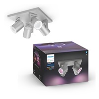 PHILIPS Argenta bodové svítidlo, Hue White and Color ambiance, 240V, 4x5.7W GU10, Aluminium