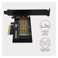 AXAGON PCEM2-N, adapter wewnętrzny PCIe x4 - M.2 NVMe M-key slot, LP