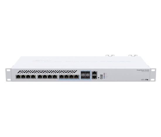 MikroTik Cloud Router Switch CRS312-4C+8XG-RM, 650MHz CPU, 64MB, 1xGLAN, 8x10G, 4x10G Combo, slot, vč. L5