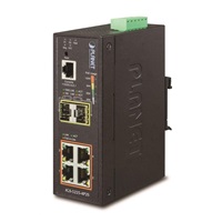 Planet switch IGS-5225-4P2S, průmyslový 4x10/100/1000T, 2x100/1000X SFP, -40~+75°C, PoE