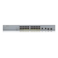 Zyxel GS1350-26HP 26 Port smart managed CCTV PoE switch, long range, 375W, 24x GbE, 2x combo RJ45/SFP