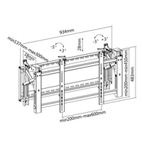 Reflecta PLANO Video Wall 70-6040 nástěnný TV držák
