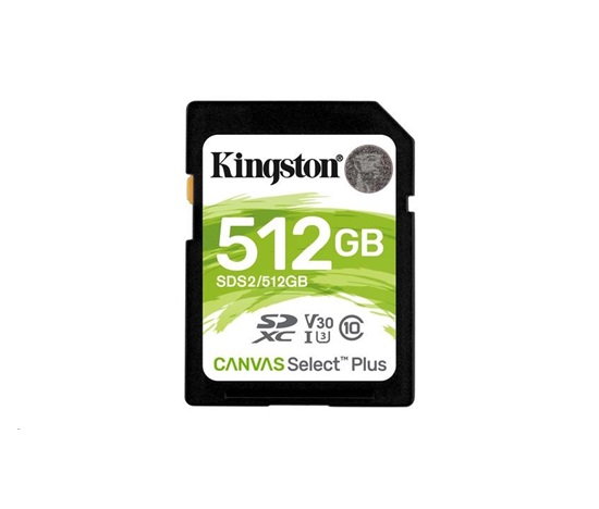 Kingston SDXC karta 512GB Canvas Select Plus (SDC) 100R 85W Class 10 UHS-I