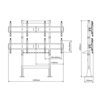 EDBAK VWS2257L - televizní stěna 2x2 Tv do 57"