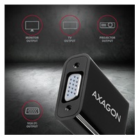 AXAGON RVD-VGN, DisplayPort -> VGA redukcja / adapter, FullHD, 1920*1200