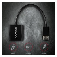 AXAGON RVD-VGN, DisplayPort -> VGA redukcja / adapter, FullHD, 1920*1200