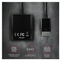 AXAGON RVD-VGN, DisplayPort -> VGA redukcja / adapter, FullHD, 1920*1200