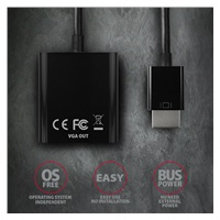 AXAGON RVH-VGN, HDMI -> VGA redukcja / adapter, FullHD, 1920*1200