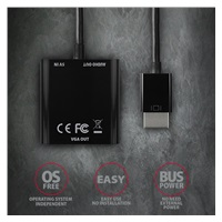 AXAGON RVH-VGAN, HDMI -> VGA redukcja / adapter, FullHD, wyjście audio, micro USB złącze zasilania