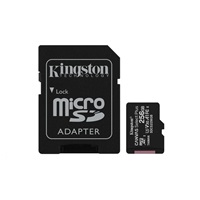 Kingston 256GB micSDXC Canvas Select Plus 100R A1 C10 Card + SD adaptér