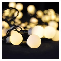 Solight LED 2v1 venkovní vánoční řetěz, koule, dálkový ovladač, 100LED, RGB+bílá, 10m+5m, 8 funkcí, IP44