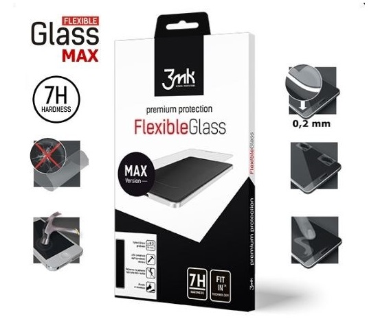 3mk hybridní sklo FlexibleGlass Max pro Apple iPhone XR, černá