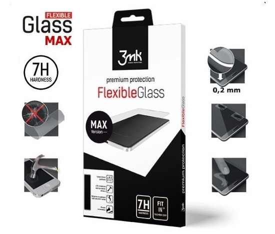 3mk hybridní sklo FlexibleGlass Max pro Apple iPhone 7, 8, SE (2020), černá