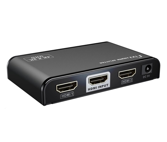 PREMIUMCORD HDMI 2.0 splitter 1-2 porty, 4K x 2K/60Hz, FULL HD, 3D, černý