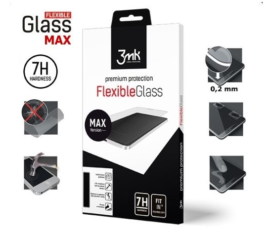3mk hybridní sklo FlexibleGlass Max pro Apple iPhone X, černá