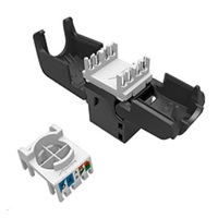 MULTIPACK 24 szt. - keystony Solarix CAT6 UTP RJ45 czarny samozaciskowe