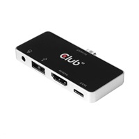 Club3D Dokovací stanice pro mobilní telefony USB-C 4v1, 1xHDMI, 1xUSB-C, 1xUSB, 1x3.5mm, černá