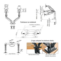 Kancelářský držák Fiber Mounts 764F160