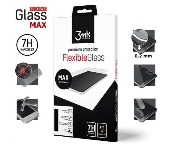 3mk hybridní sklo FlexibleGlass Max pro Xiaomi Mi 9, Mi 9 Pro, černá
