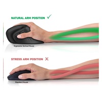 CONNECT IT FOR HEALTH ergonomická vertikální myš (+ 1x AA baterie zdarma) bezdrátová, černá