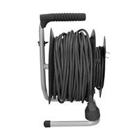 Solight prodlužovací přívod na bubnu, 1 zásuvka, 50m, černý kabel, 3x 1,5mm2