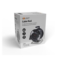 Solight prodlužovací přívod na bubnu, 1 zásuvka, 50m, černý kabel, 3x 1,5mm2
