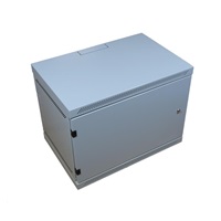 LEXI-Net 19" nástěnný rozvaděč 9U 600x400, nosnost 60 kg, plné dveře, svařovaný, šedý