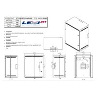 LEXI-Net 19" nástěnný rozvaděč 9U 600x400, nosnost 60 kg, plné dveře, svařovaný, šedý
